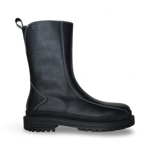 botte vegan mi-mollet noire