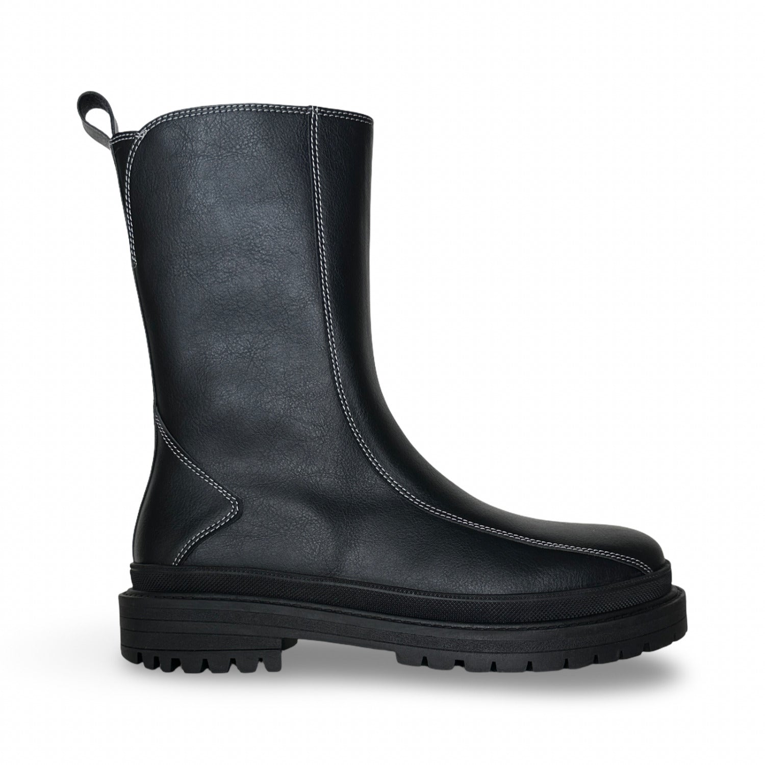 botte vegan mi-mollet noire