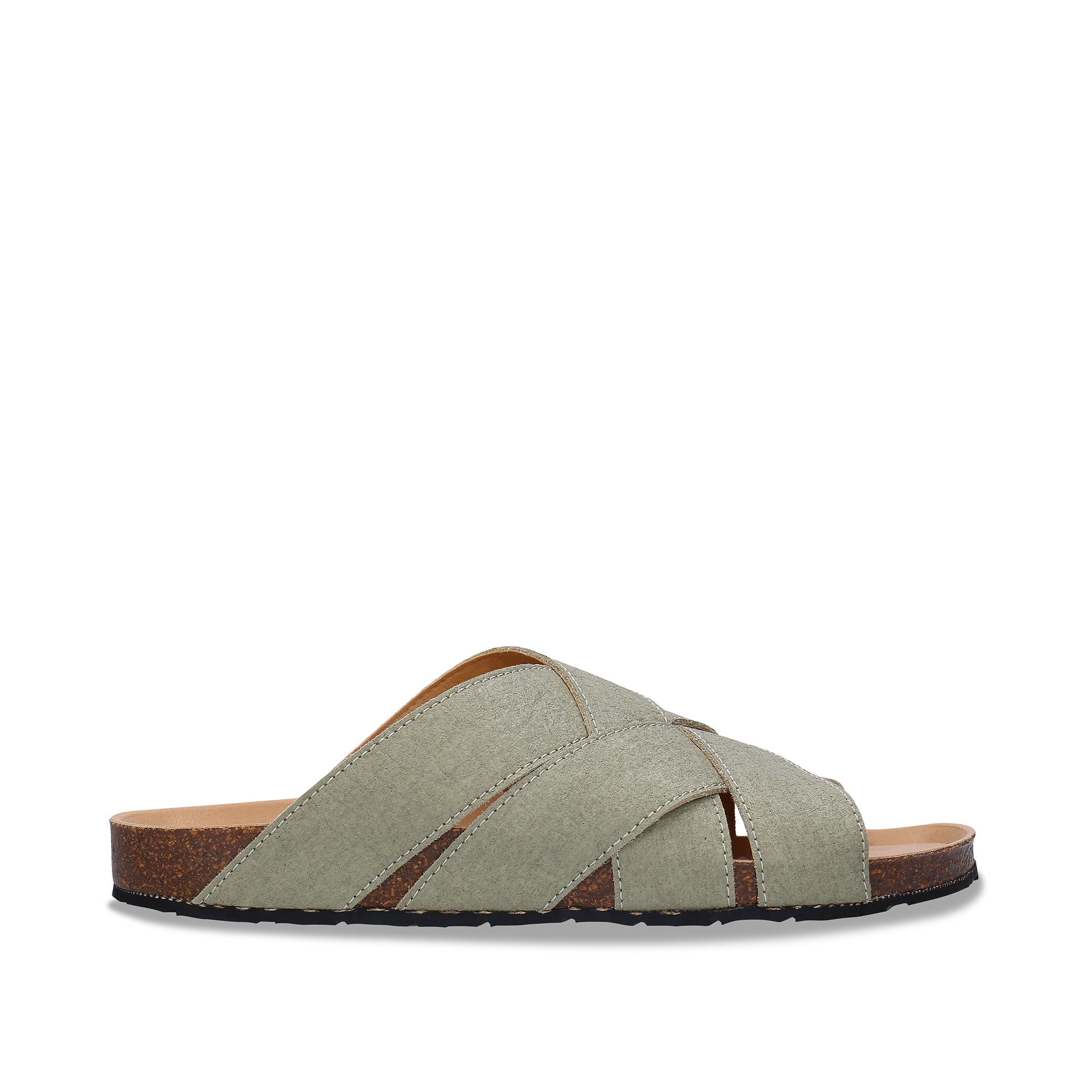 sandale pinatex vegan verte