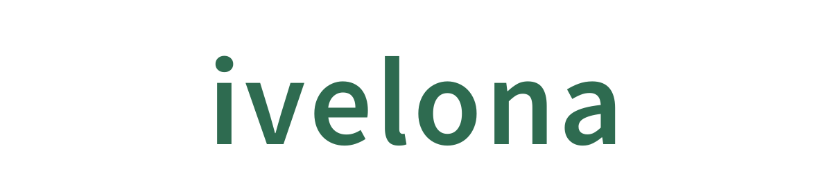 Logo Ivelona — Marque propre de mode durable vegan, traçabilité textile européenne